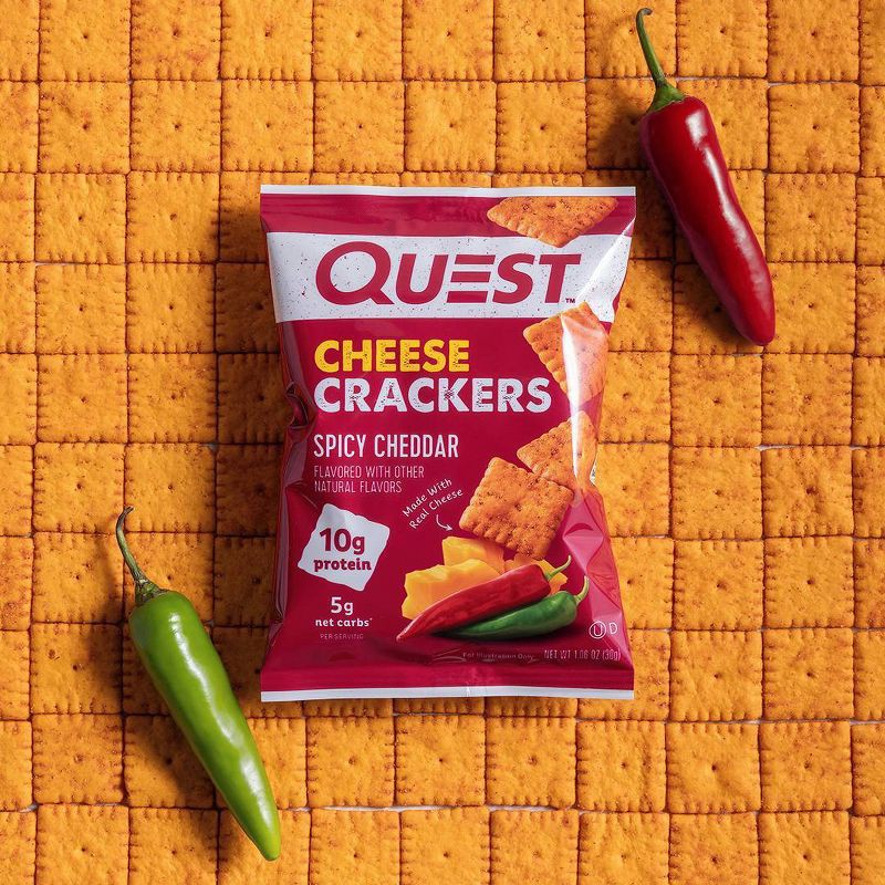 slide 9 of 9, Quest Nutrition Crackers - Spicy Cheddar - 4pk/4.23oz, 4 ct, 4.23 oz