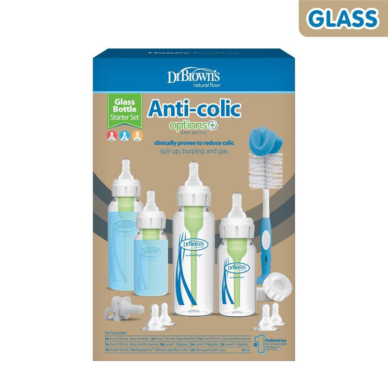 slide 17 of 27, Dr. Brown's Anti-Colic Options+ Glass Baby Bottle Set - 18ct, 18 ct