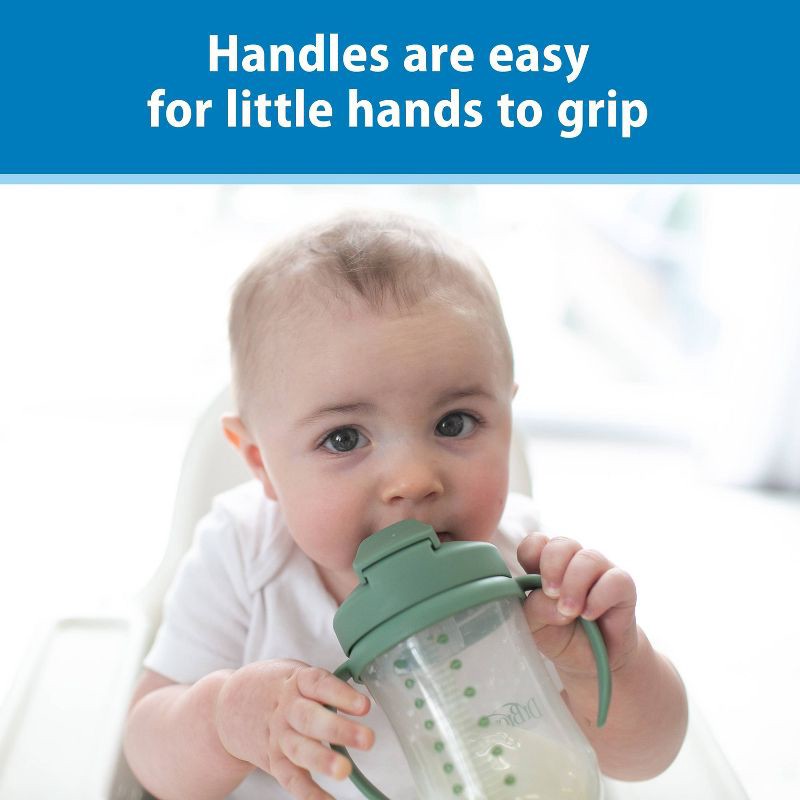 slide 6 of 10, Dr. Brown's Milestones 9 fl oz Baby's First Straw Cup - Sage, 9 fl oz