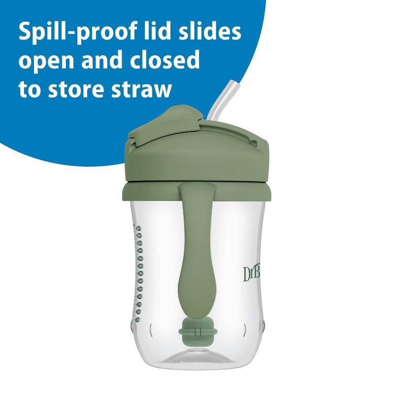 slide 7 of 10, Dr. Brown's Milestones 9 fl oz Baby's First Straw Cup - Sage, 9 fl oz