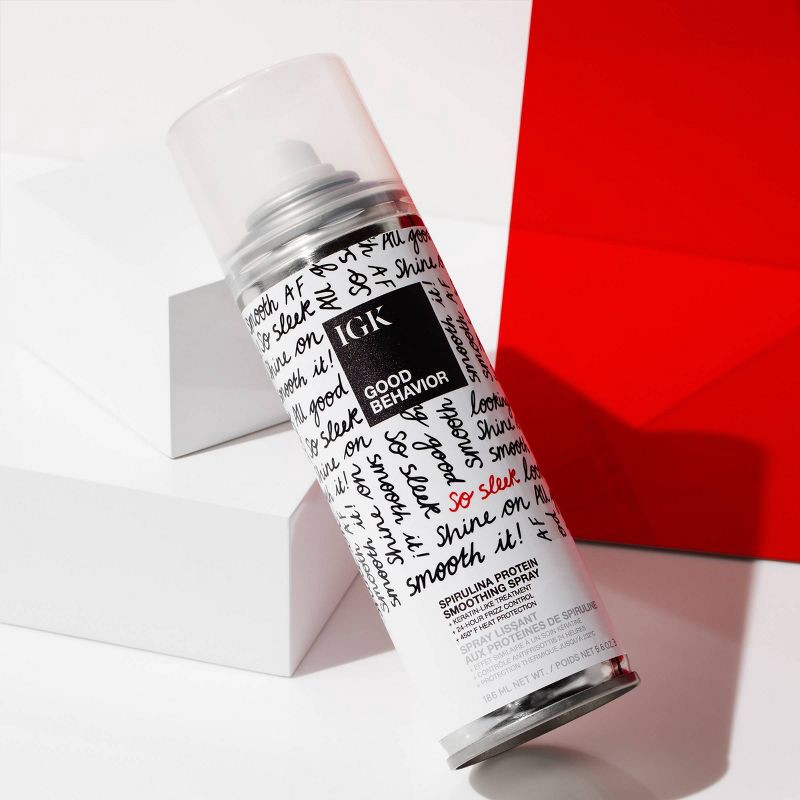 slide 6 of 8, IGK Good Behavior Spirulina Protein Smoothing Spray - 5.6oz - Ulta Beauty, 5.6 oz