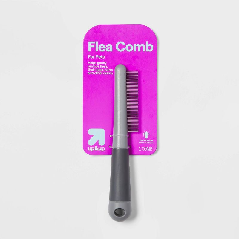 slide 1 of 3, Double Row Flea Grooming Comb for Dogs- up&up™, 1 ct