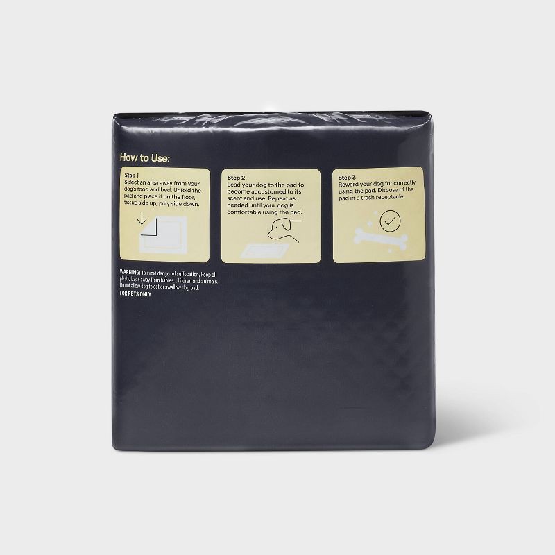 slide 4 of 5, Puppy and Adult Dog Unscented Activated Charcoal Training Pads - L - 50ct - up&up™, 50 ct