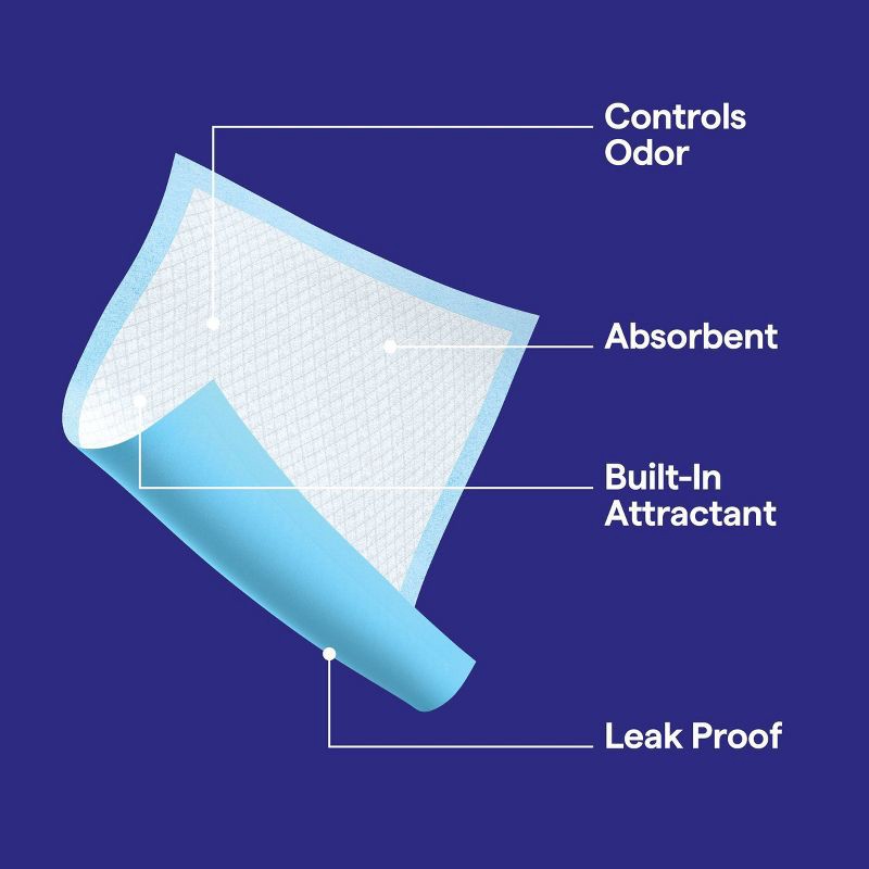 slide 5 of 5, Puppy and Adult Dog Extra Absorbency Heavy Duty Training Pads - L - 25ct - up&up™, 25 ct