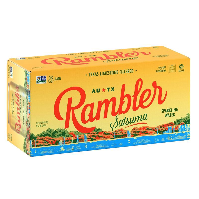 slide 1 of 10, Rambler Sparkling Water Rambler Satsuma Sparkling Water - 8pk/12 fl oz Cans, 8 ct; 12 fl oz