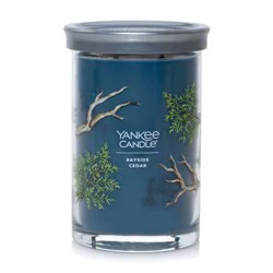 20oz Signature Large Bayside Cedar Tumbler Candle 20oz - Yankee Candle: Soy Wax Blend, Glass Jar, 60hr Burn, Dual Wick