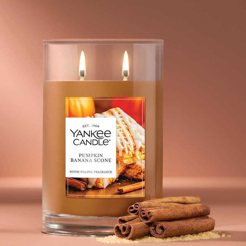 slide 4 of 9, 20oz Signature Tumbler Pumpkin Banana Scone - Yankee Candle, 20 oz