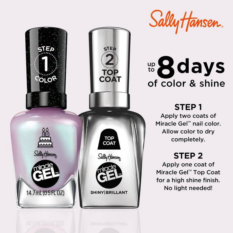 slide 7 of 10, Sally Hansen Miracle Gel Nail Polish - 532 Affairy to Remember - 0.5 fl oz, 0.5 fl oz