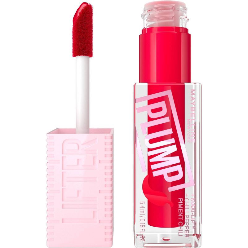 slide 1 of 6, Maybelline Lifter Gloss Lifter Plump Lip Plumper Gloss with Maxi-Lip - 004 Red Flag - 0.18 fl oz, 0.18 fl oz