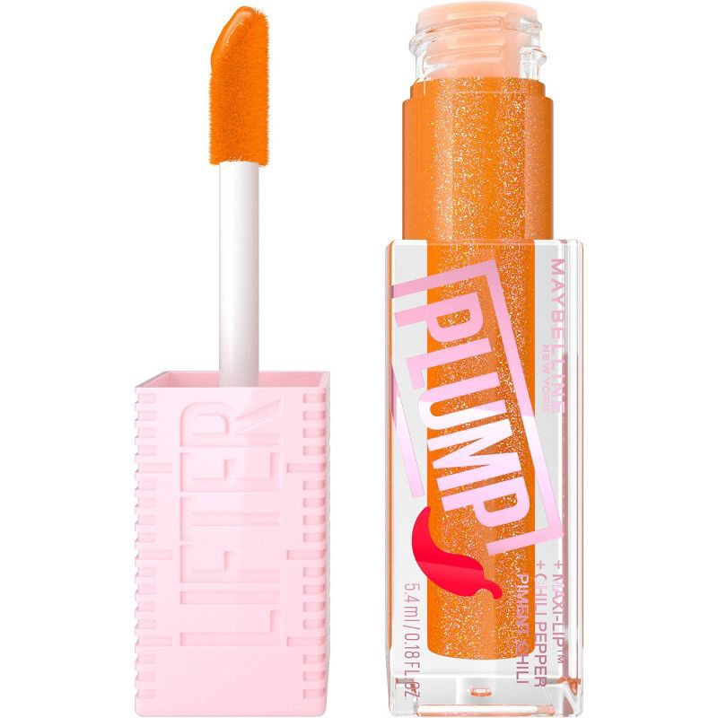 slide 1 of 6, Maybelline Lifter Gloss Lifter Plump Lip Plumper Gloss with Maxi-Lip - 008 Hot Honey - 0.18 fl oz, 0.18 fl oz