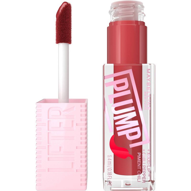 slide 1 of 6, Maybelline Lifter Gloss Lifter Plump Lip Plumper Gloss with Maxi-Lip - 006 Hot Chili - 0.18 fl oz, 0.18 fl oz