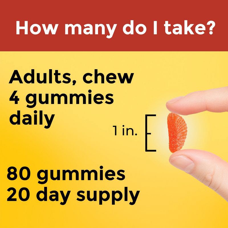 slide 7 of 9, Nature Made Vitamin C Gummies Maximum Strength Dosage Immune Support 1000 mg Per Serving - 80ct, 1000 mg, 80 ct