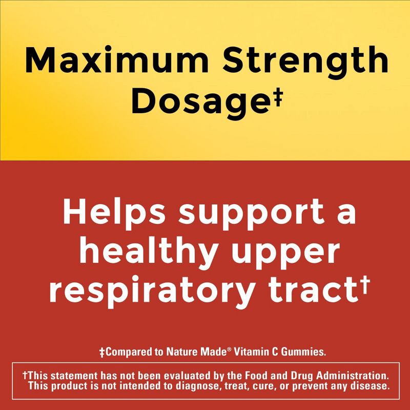 slide 9 of 9, Nature Made Vitamin C Gummies Maximum Strength Dosage Immune Support 1000 mg Per Serving - 80ct, 1000 mg, 80 ct
