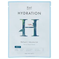 Rael Refresh + Moisturize Hydration Facial Sheet Masks 1 ea