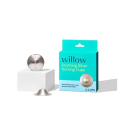 WILLOW Silver Nursing Nipple Shield Cups - 2pk