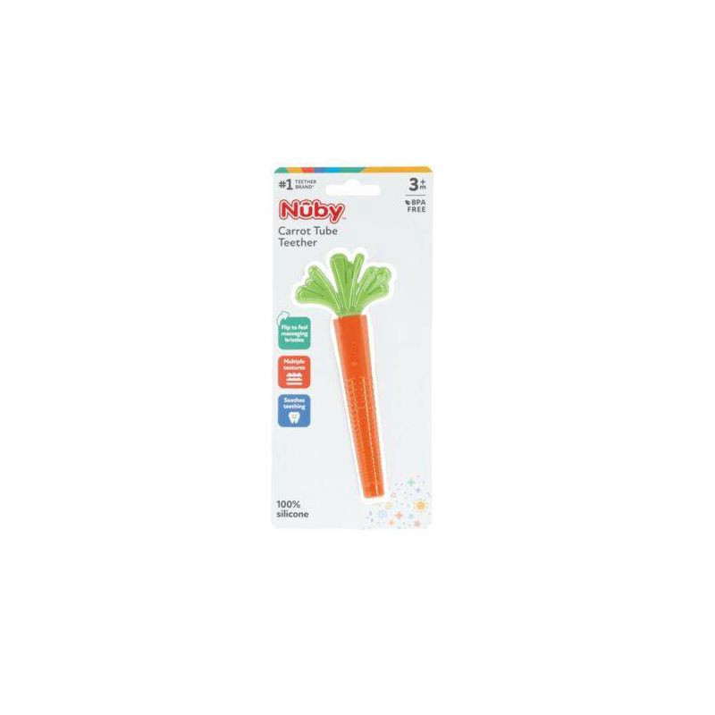 slide 6 of 7, Nuby Tube Carrot Teether, 1 ct