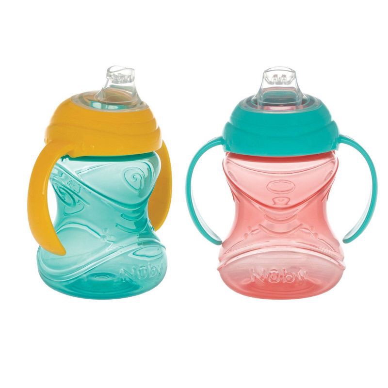 slide 1 of 5, Nuby 10oz Clik-It-Handle Cup - 2pk, 2 ct; 10 oz