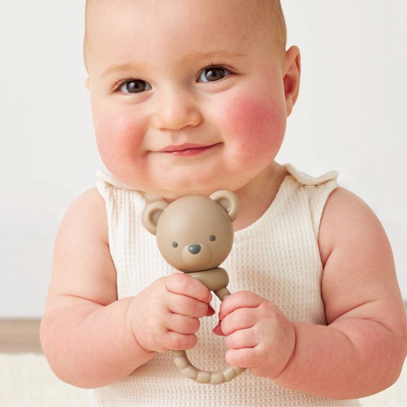 slide 2 of 7, Itzy Ritzy Bitzy Shake Teether - Tan Bear, 1 ct