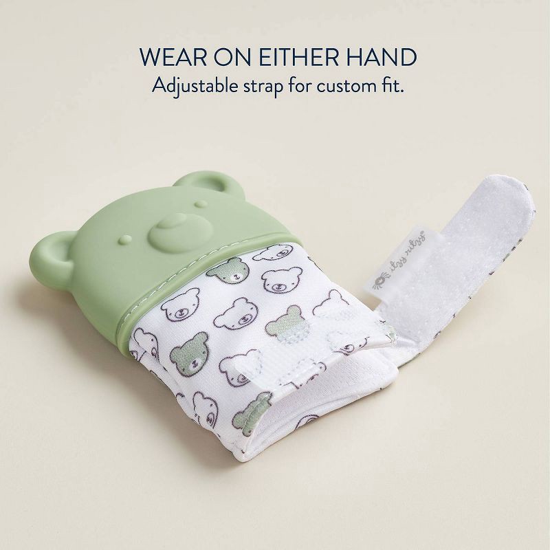 slide 5 of 7, Itzy Ritzy Teething Mitt - Bear, 1 ct