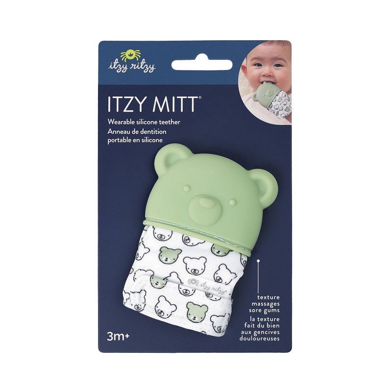 slide 7 of 7, Itzy Ritzy Teething Mitt - Bear, 1 ct