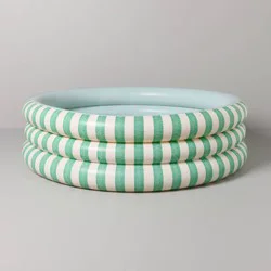 Hearth & Hand with Magnolia 66" Bold Stripe Inflatable Pool Cream/Light Blue/Green - Hearth & Hand™ with Magnolia