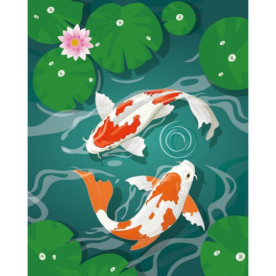 slide 1 of 5, 8" X 10" Koi Fish Canvas Painting Kit By Craft Smart, 8 in x 10 in