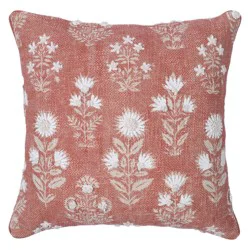Haven + Key Ditsy Florals Decorative Throw Pillow - Clay