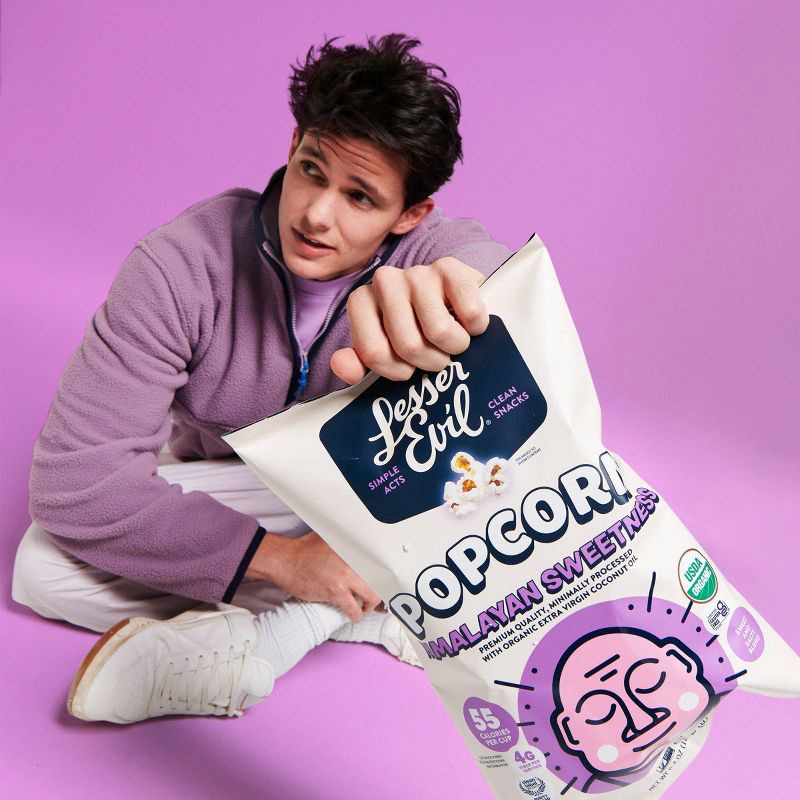 slide 3 of 5, LesserEvil Organic Popcorn Himalayan Sweetness - 6.4oz, 6.4 oz