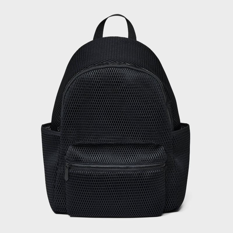 slide 1 of 5, 17.5" Mesh Backpack - Shade & Shore™ Black, 1 ct