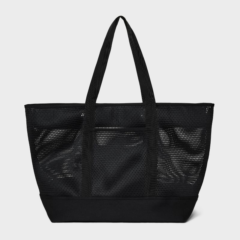Mesh Boat Tote Handbag - Shade & Shore™ Black 1 ct | Shipt