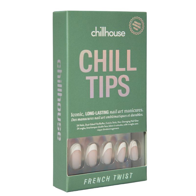 slide 7 of 8, Chillhouse Chill Tips Press-On Fake Nails - French Twist - 24ct, 24 ct