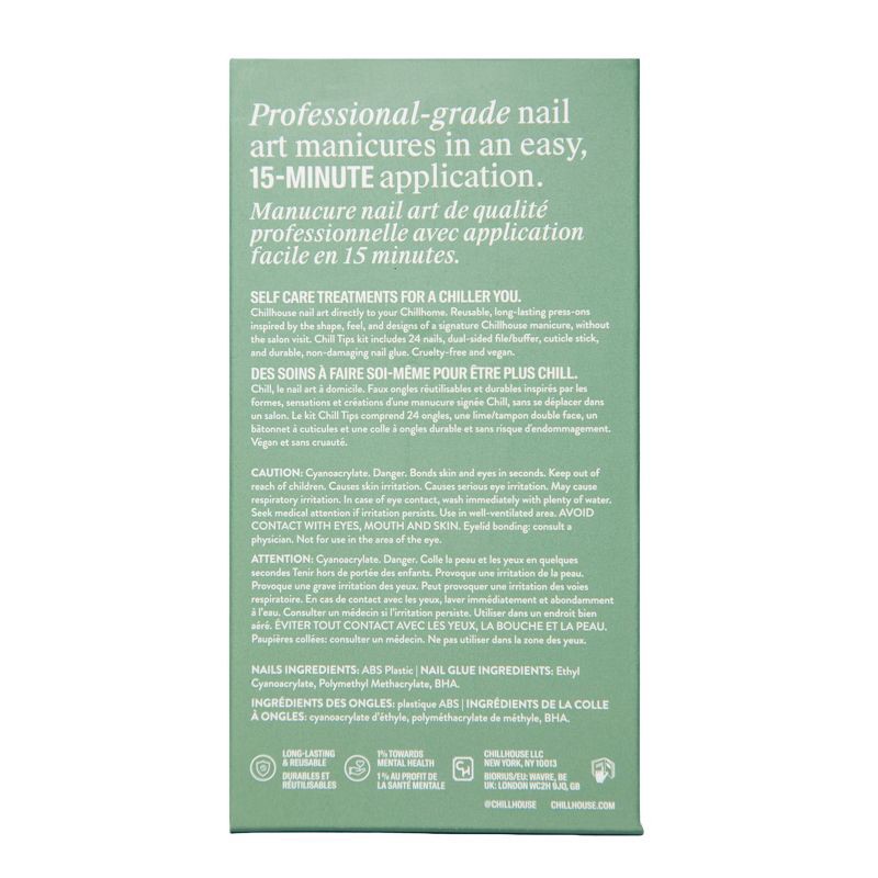 slide 8 of 8, Chillhouse Chill Tips Press-On Fake Nails - French Twist - 24ct, 24 ct