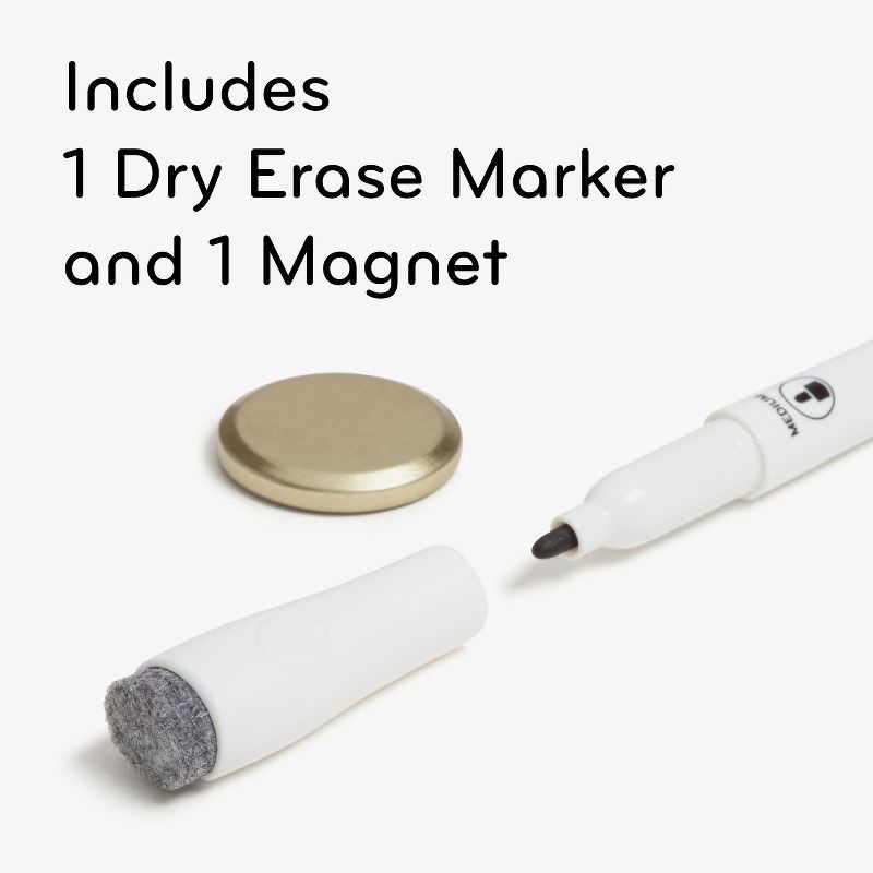 slide 5 of 10, U Brands 8"x16" Metal Frame Oval Dry Erase Board Gold, 1 ct