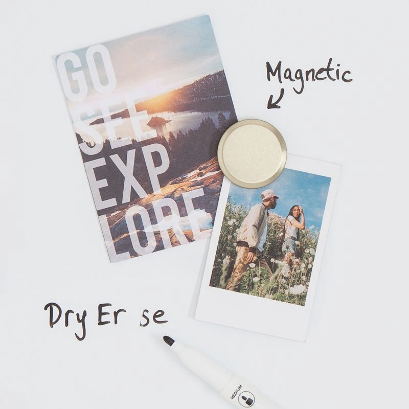 slide 6 of 10, U Brands 8"x16" Metal Frame Oval Dry Erase Board Gold, 1 ct