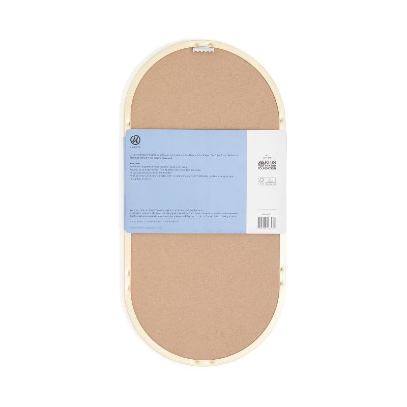 slide 8 of 10, U Brands 8"x16" Metal Frame Oval Dry Erase Board Gold, 1 ct