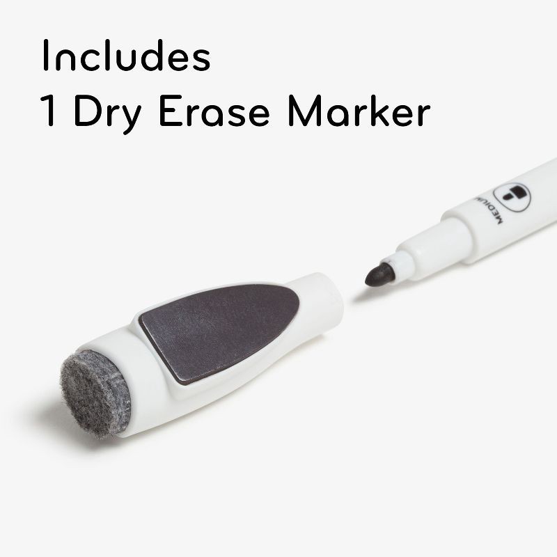 slide 6 of 10, U Brands 12"x12" Frame Desktop Dry Erase Easel Natural: Magnetic Whiteboard with Wall Mount & Hardware, 1 ct