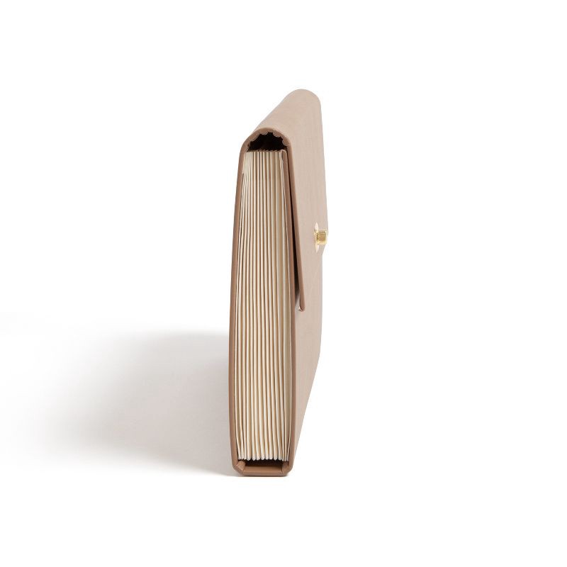 slide 2 of 10, U Brands 13 Pocket Recycled Pleather Expandable File Light Brown: Paper & Polyurethane File Organizer, 9.25" x 13.125", 1 ct