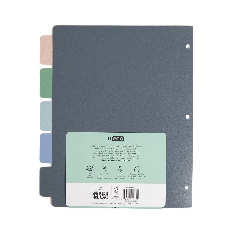 slide 5 of 7, U Brands U-Eco Tab Dividers Core, 1 ct