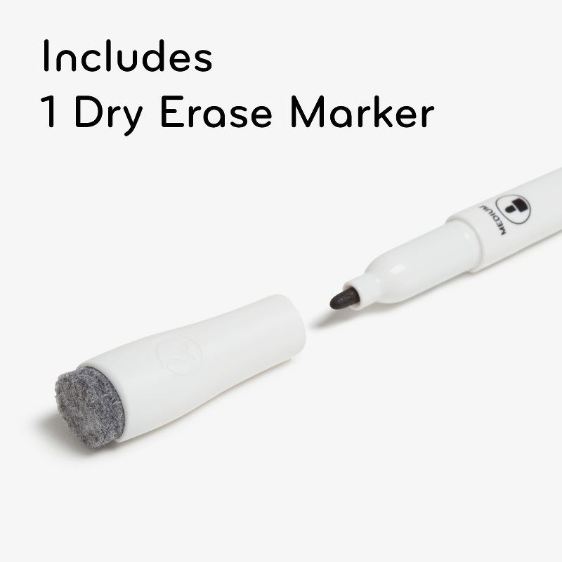 slide 4 of 8, U Brands 8"x10" Acrylic Desktop Board With Wood Tray Base Cream, 1 ct