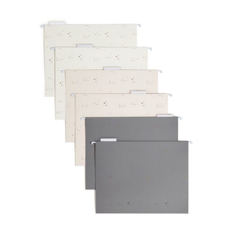 slide 3 of 8, U Brands 6ct Hanging File Folders Simple Speckle: Office Supplies Organizer, Multicolored, 150 Sheet Capacity, 6 ct, 150 sheets