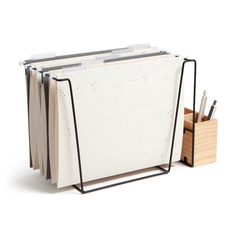 slide 8 of 8, U Brands 6ct Hanging File Folders Simple Speckle: Office Supplies Organizer, Multicolored, 150 Sheet Capacity, 6 ct, 150 sheets