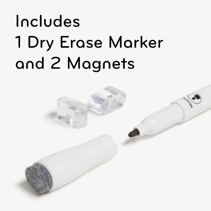 slide 4 of 8, U Brands 16"x16" Acrylic Dry Erase Calendar with Metal Bulletin Strip Cream/Gold, 1 ct