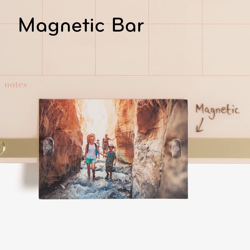 slide 5 of 8, U Brands 16"x16" Acrylic Dry Erase Calendar with Metal Bulletin Strip Cream/Gold, 1 ct