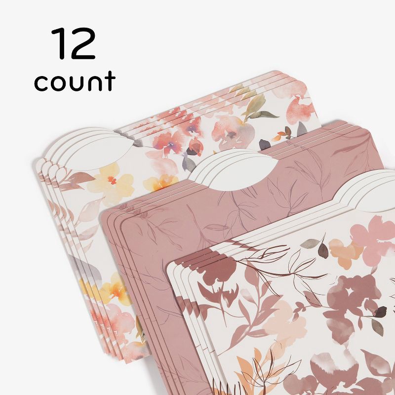 slide 5 of 7, U Brands 12ct File Folders Loose Botanicals: Office Supplies, Filing Organizer, Non-Pronged, Multicolored, 250 Sheet Capacity, 12 ct, 250 sheets