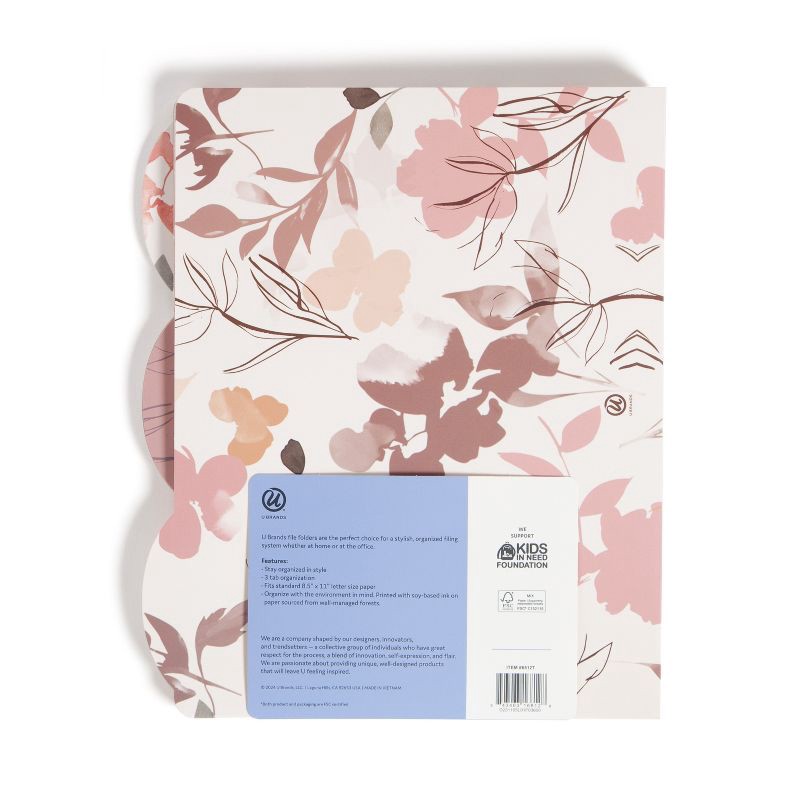 slide 6 of 7, U Brands 12ct File Folders Loose Botanicals: Office Supplies, Filing Organizer, Non-Pronged, Multicolored, 250 Sheet Capacity, 12 ct, 250 sheets