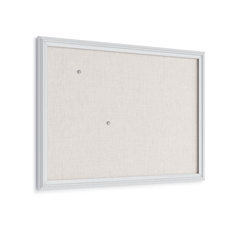 slide 2 of 7, U Brands 17"x23" Thin Décor Linen Bulletin White, 1 ct