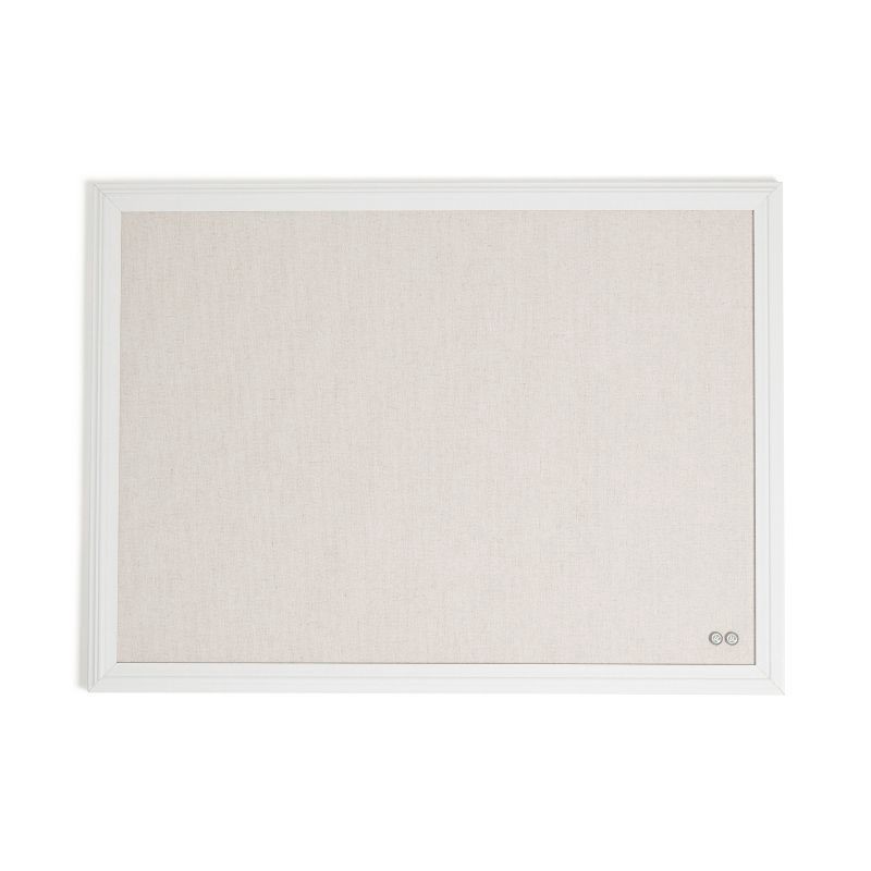 slide 1 of 7, U Brands 17"x23" Thin Décor Linen Bulletin White, 1 ct
