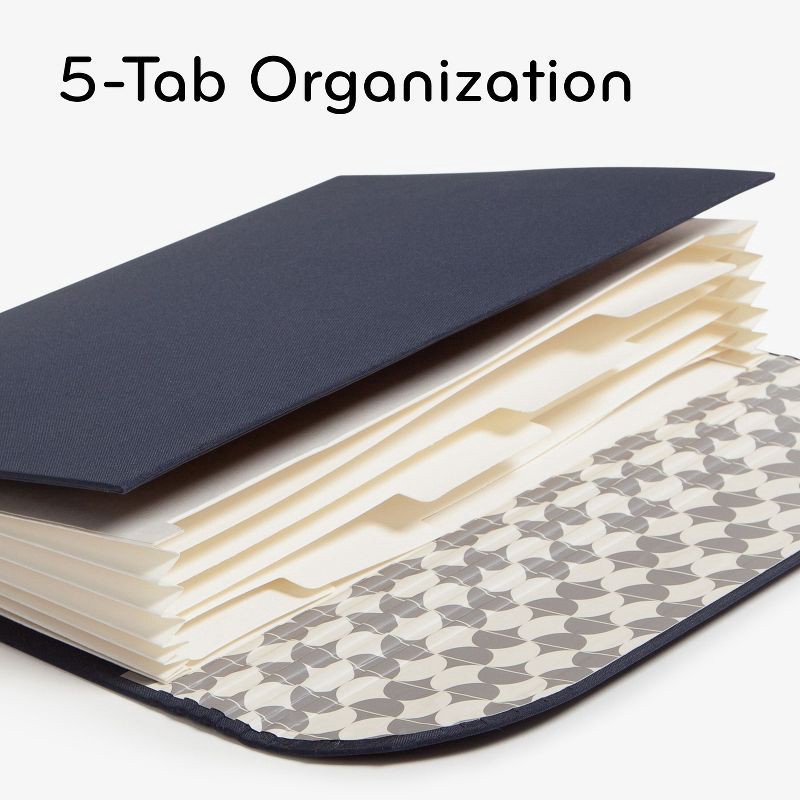 slide 4 of 8, U Brands 7 Pockets Book Cloth Document Holder Mid Century Geo, 1 ct