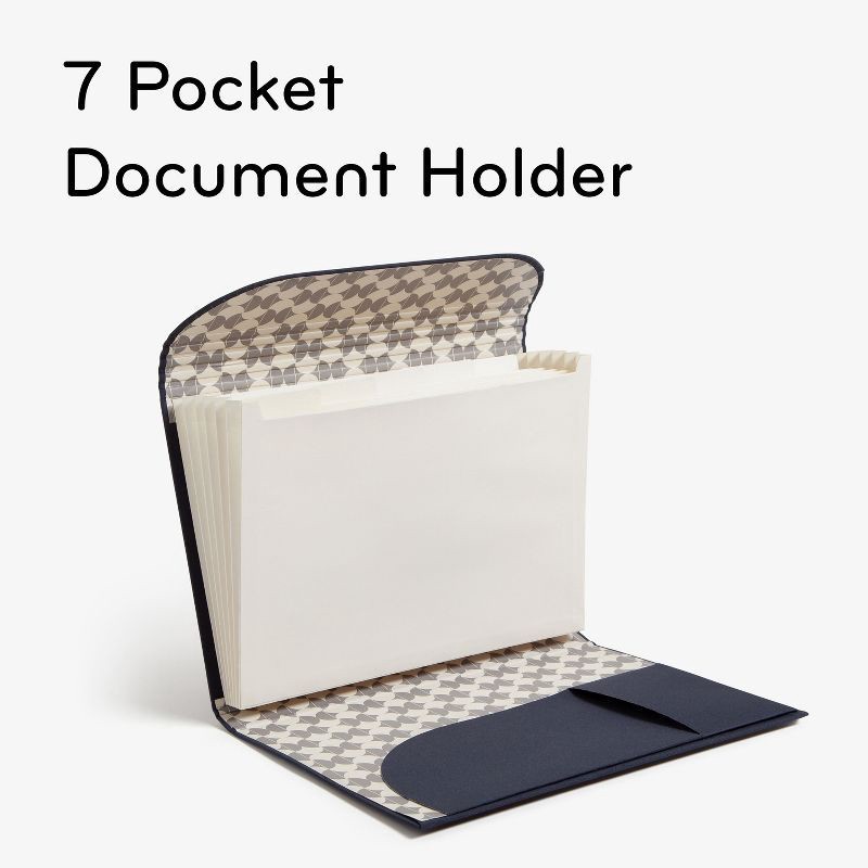 slide 5 of 8, U Brands 7 Pockets Book Cloth Document Holder Mid Century Geo, 1 ct