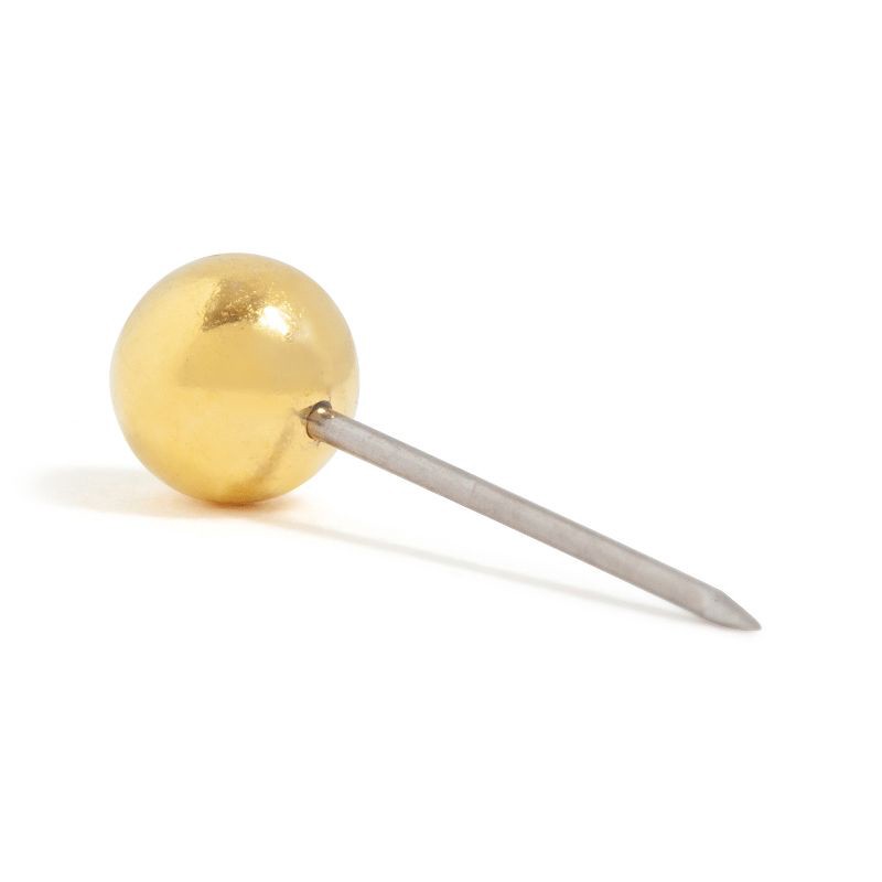 slide 6 of 9, U Brands 100ct Gold Map Push Pins: Thumb Tacks for Wall, Plastic, Clips & Fasteners, Art & Stationery, 0.87" Height, 100 ct